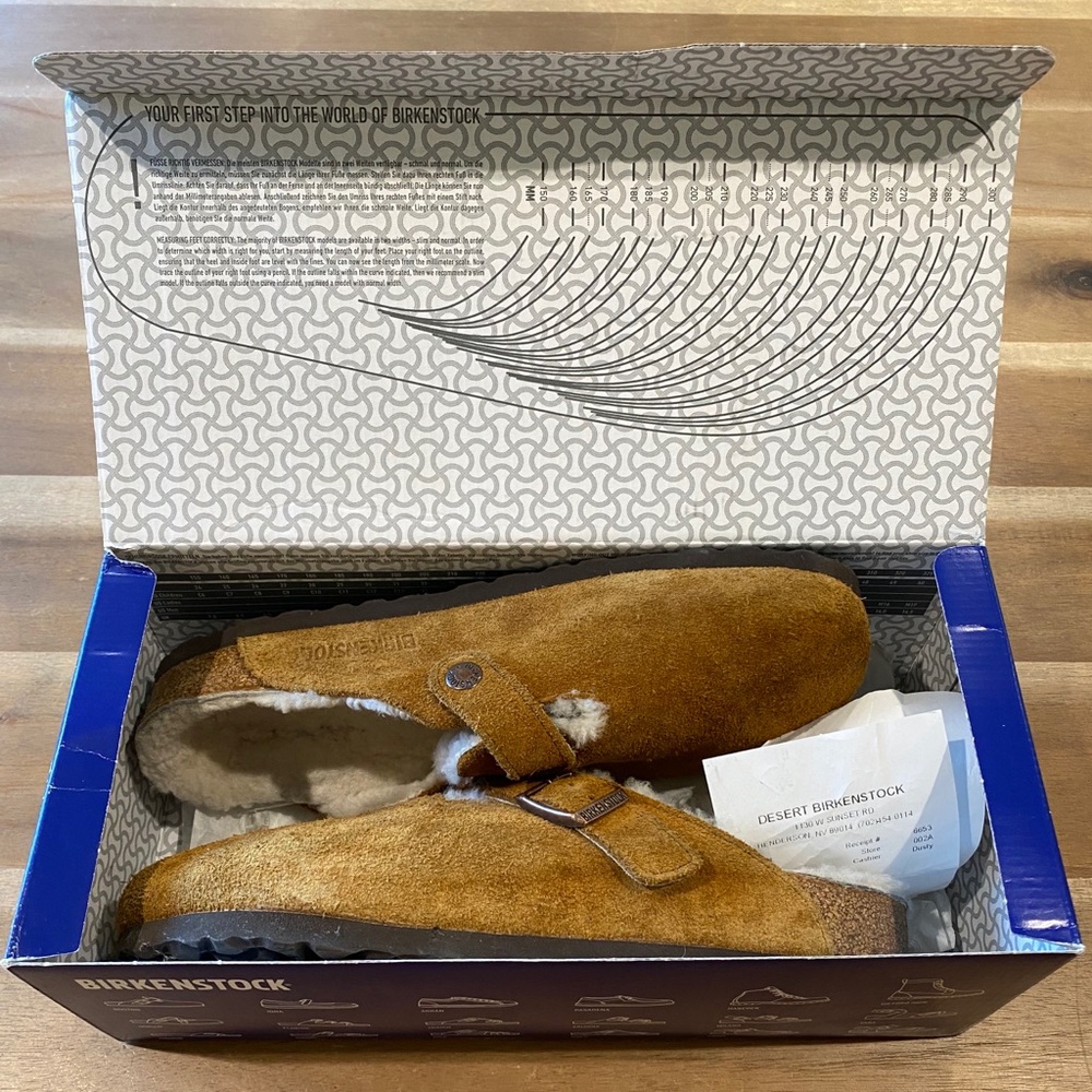 Birkenstock Boston Fur clog very little wear